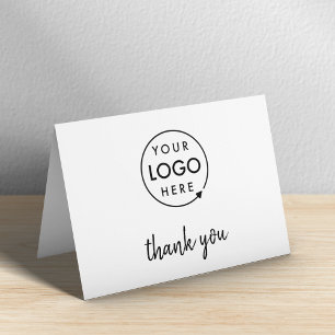 Tarjeta De Agradecimiento Su logotipo Empresa moderna Minimalista