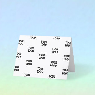 Tarjeta De Agradecimiento Su logotipo logotipo logotipo de repetición simple