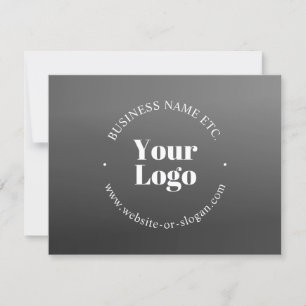 Tarjeta De Agradecimiento Su logotipo o diseño de negocio y texto editable