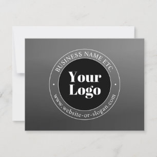 Tarjeta De Agradecimiento Su logotipo o diseño de negocio y texto editable