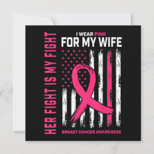 Tarjeta De Agradecimiento Su Lucha Es Mi Lucha Que Llevo Pechuga De Esposa R