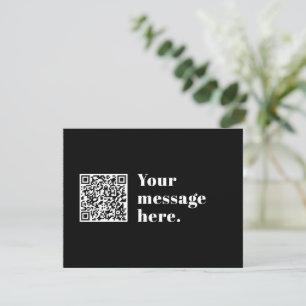 Tarjeta De Agradecimiento Su propio código QR cargado y texto retro editable