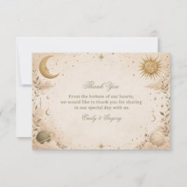 Tarjeta De Agradecimiento Suave Cósmico Celestial