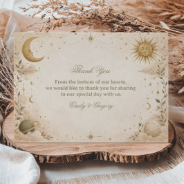 Tarjeta De Agradecimiento Suave Cósmico Celestial