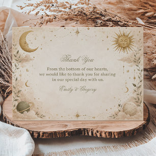 Tarjeta De Agradecimiento Suave Cósmico Celestial