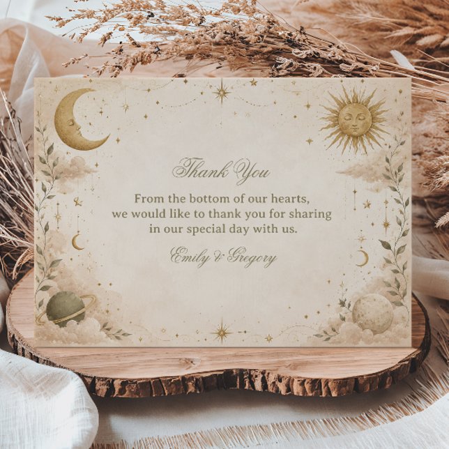 Tarjeta De Agradecimiento Suave Cósmico Celestial (Subido por el creador)