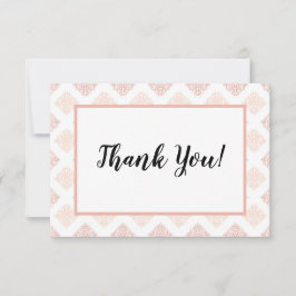 Tarjeta De Agradecimiento Suave Damask Rosa Peach