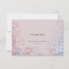 Tarjeta De Agradecimiento Suave polvoriento pastel rosa polvoriento azul pri