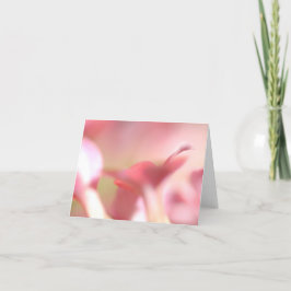 Tarjeta de agradecimiento suave y rosa