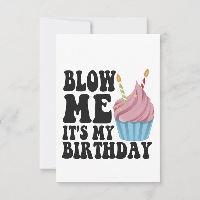 Tarjeta De Agradecimiento Súbete, es mi regalo de cumpleaños para el anivers (Anverso)