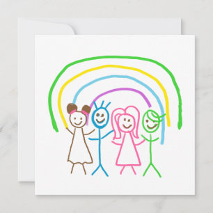 Tarjeta De Agradecimiento Subir Dibujo Convierte el Arte de los Niños en