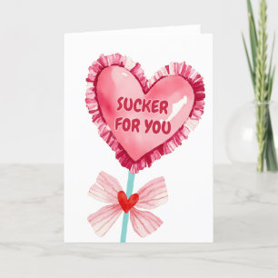 Tarjeta De Agradecimiento Sucker for You Día de San Valentín Watercolor
