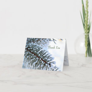 Tarjeta De Agradecimiento Sucursal de piñón de nieve