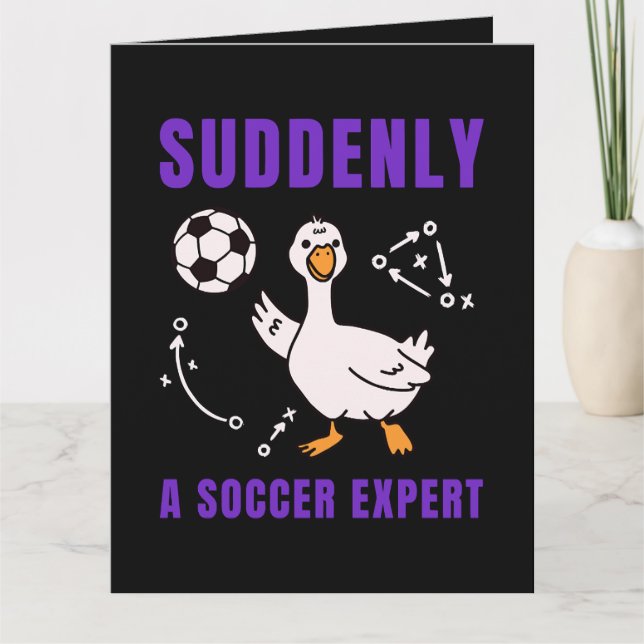 Tarjeta De Agradecimiento Suddenly a soccer expert (Anverso)