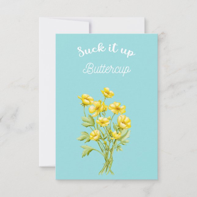 Tarjeta De Agradecimiento Suéltalo en Buttercup (Anverso)