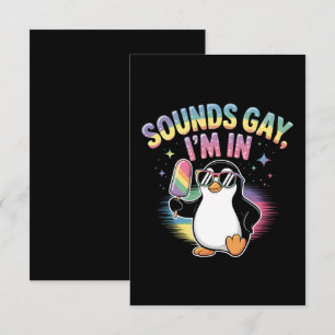 Tarjeta De Agradecimiento Suena gay estoy en el diseño del mes del orgullo -