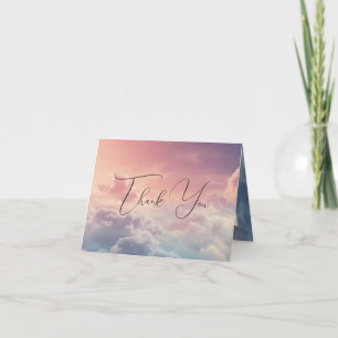 Tarjeta De Agradecimiento Sueño de acuarela Atardecer Nube 9