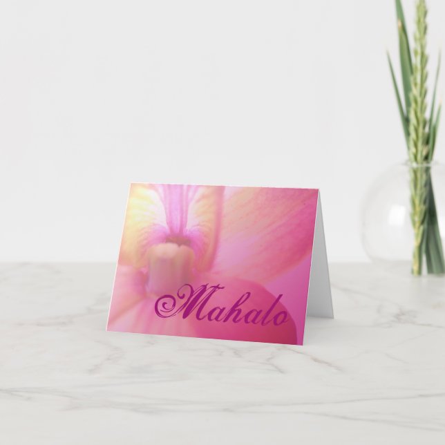 Tarjeta De Agradecimiento Sueño de orquídea (Anverso)
