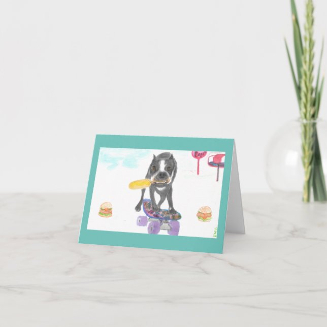 Tarjeta De Agradecimiento Sueño dulce de Boston Terrier (Anverso)