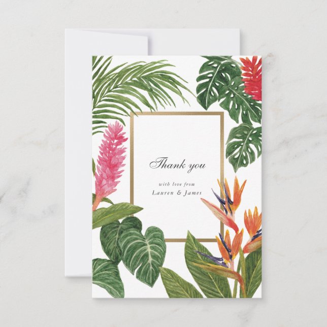 Tarjeta De Agradecimiento Sueño tropical (Anverso)