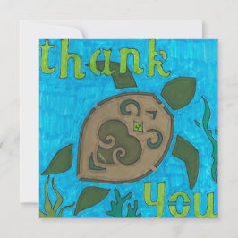 Tarjeta De Agradecimiento Sueños de tortuga Gracias
