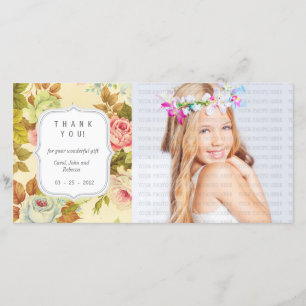 Tarjeta De Agradecimiento Sueños florales del vintage - cualquier ocasión le