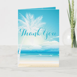 Tarjeta De Agradecimiento SUEÑOS TROPICALES DEL OCÉANO Gracias