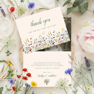 Tarjeta De Agradecimiento Suite de Boda Pradera de Flores Silvestres - Foto