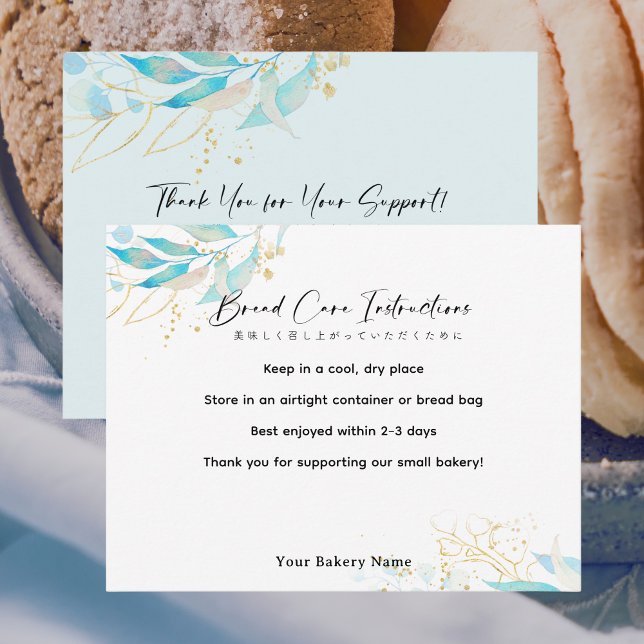 Tarjeta De Agradecimiento Summer Botanical Farmers Market Bread Care (Subido por el creador)