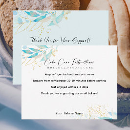 Tarjeta De Agradecimiento Summer Botanical Farmers Market Cake Care