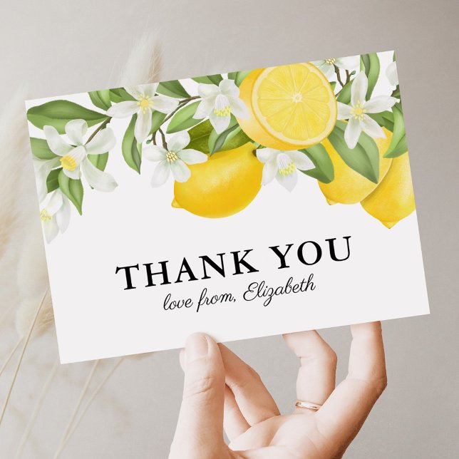 Tarjeta De Agradecimiento Summer Citrus Lemon Gracias (Subido por el creador)