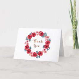 Tarjeta De Agradecimiento Summer Floral Wreath Baby Shower