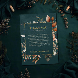 Tarjeta De Agradecimiento Summer Forest Witch Teal Thank You Card