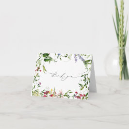 Tarjeta De Agradecimiento Summer Wildflower Gracias