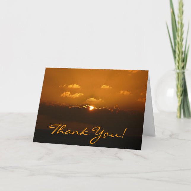 Tarjeta De Agradecimiento Sun Behind Clouds (Anverso)