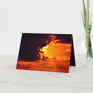 Tarjeta De Agradecimiento Sun Behind Clouds Gracias