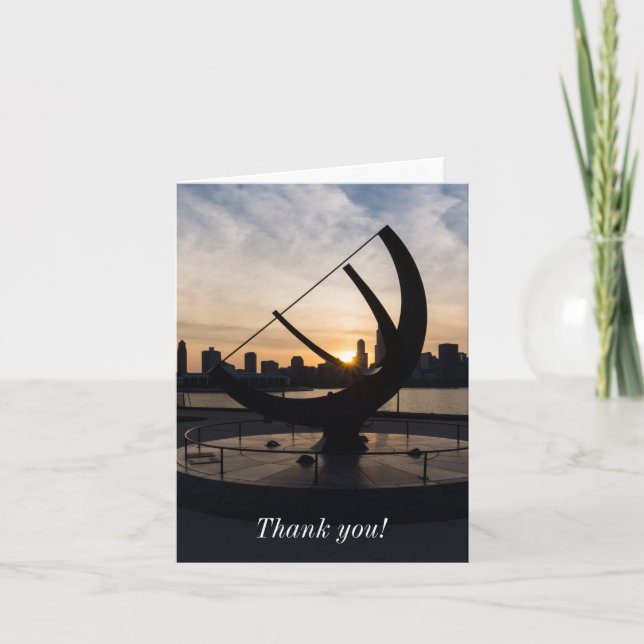 Tarjeta de agradecimiento Sundial Sunset (Anverso)