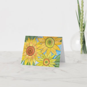 Tarjeta De Agradecimiento Sunflower acuático