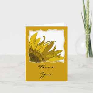 Tarjeta De Agradecimiento Sunflower Corner Bridesmaid Gracias