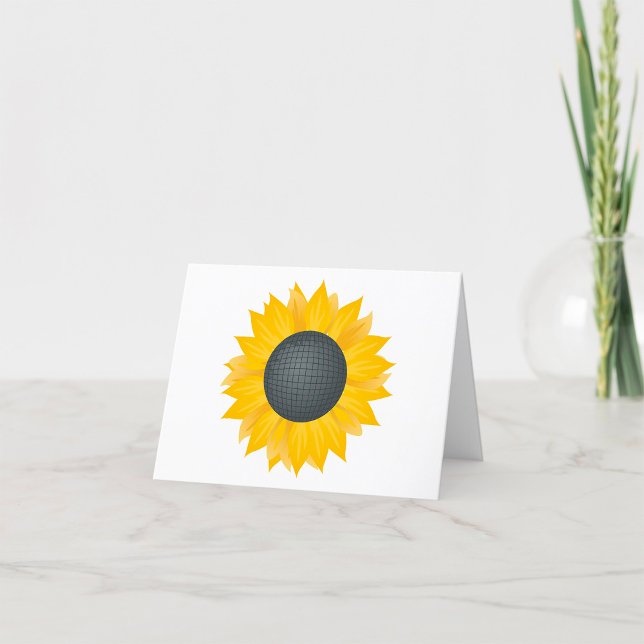 Tarjeta De Agradecimiento Sunflower Disco Ball Retro Fiesta Vibe (Subido por el creador)