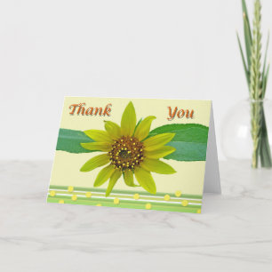 Tarjeta De Agradecimiento Sunflower Gracias (interior en blanco)