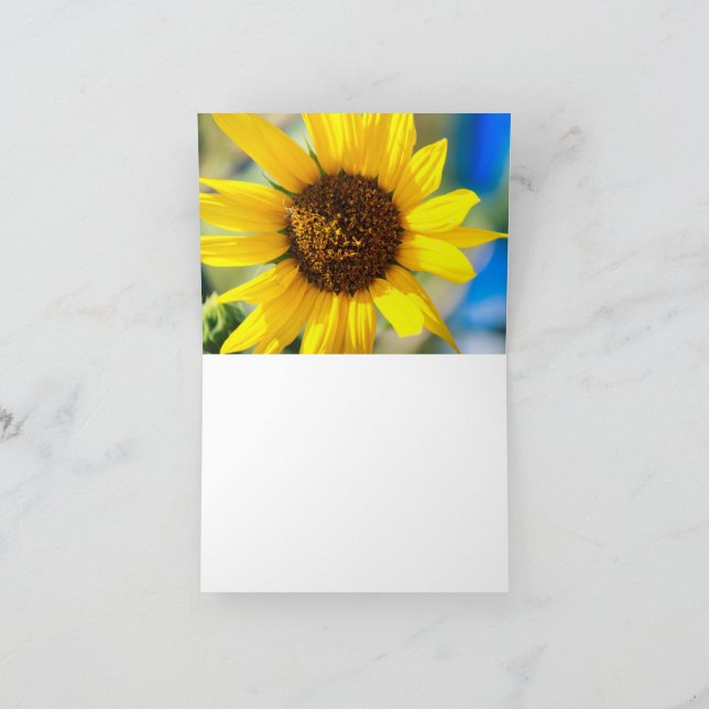 Tarjeta De Agradecimiento Sunflowers  (Interior)