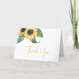 Tarjeta De Agradecimiento Sunflowers Baby Shower Gracias