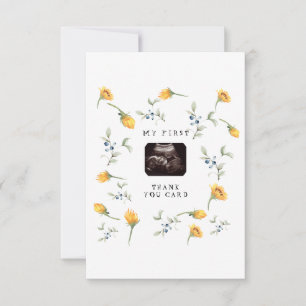 Tarjeta De Agradecimiento Sunflowers, Berries y Foliage Funny Baby Shower