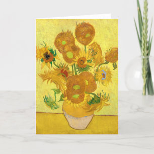 Tarjeta De Agradecimiento Sunflowers de Vincent van Gogh