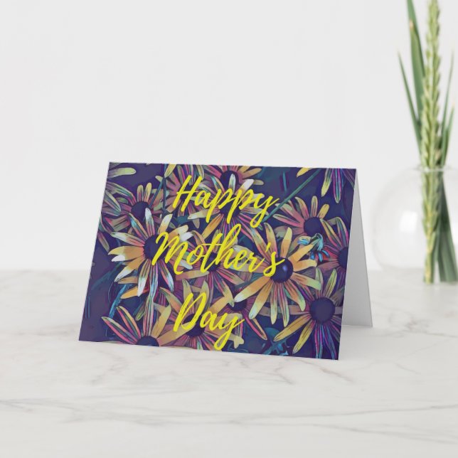 Tarjeta De Agradecimiento Sunflowers Happy Mother's Day Card (Anverso)