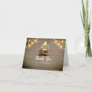 Tarjeta De Agradecimiento Sunflowers Rustic Country Fall Wedding Gracias