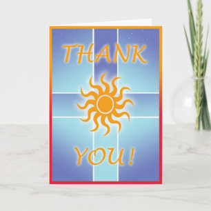 Tarjeta de agradecimiento Sunny
