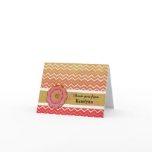 Sunny Chevron Stripes Gracias Card