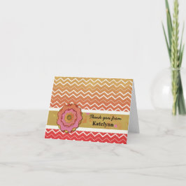 Tarjeta De Agradecimiento Sunny Chevron Stripes Gracias Card
